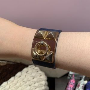 Hermès inspired studded fashion cuff bracelet